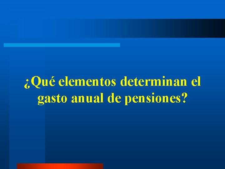 ¿Qué elementos determinan el gasto anual de pensiones? 