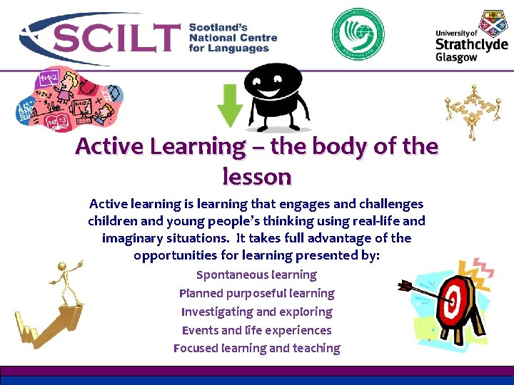 Active Learning – the body of the lesson Active learning is learning that engages