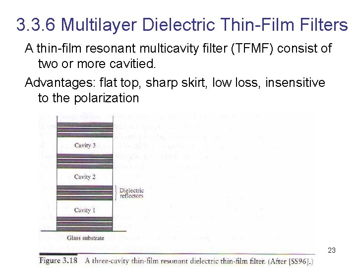 3. 3. 6 Multilayer Dielectric Thin-Film Filters A thin-film resonant multicavity filter (TFMF) consist