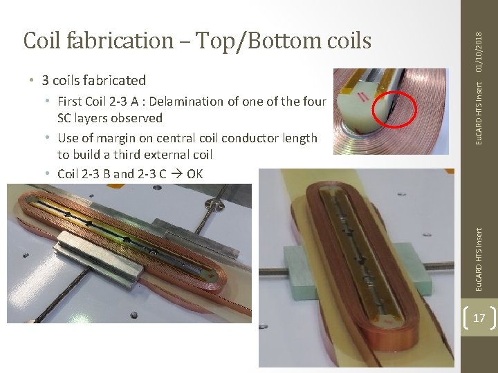  • First Coil 2 -3 A : Delamination of one of the four