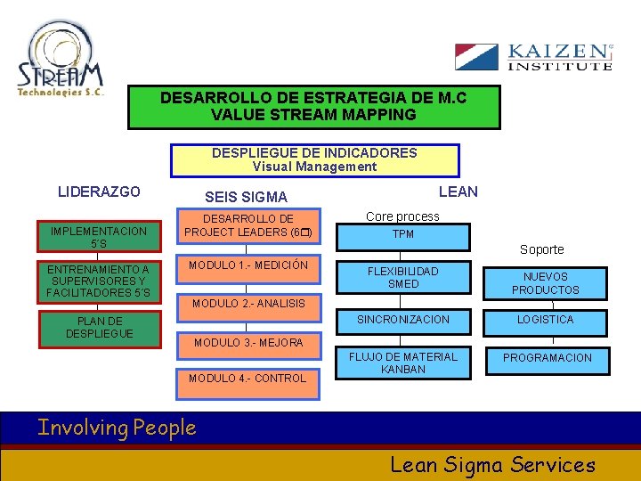 DESARROLLO DE ESTRATEGIA DE M. C VALUE STREAM MAPPING DESPLIEGUE DE INDICADORES Visual Management