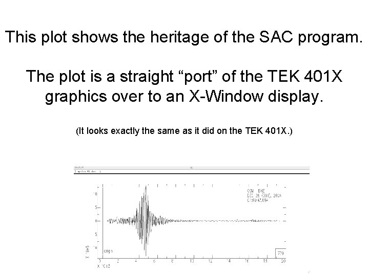 This plot shows the heritage of the SAC program. The plot is a straight