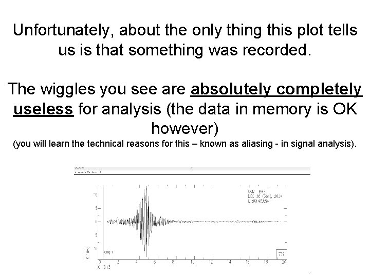 Unfortunately, about the only thing this plot tells us is that something was recorded.