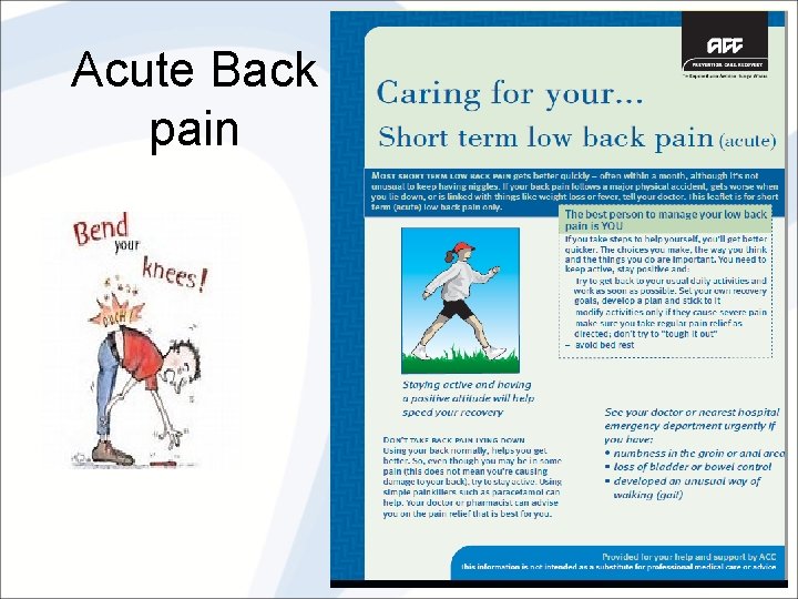 Acute Back pain 