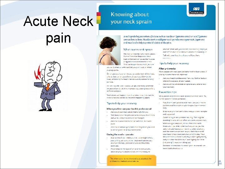 Acute Neck pain 