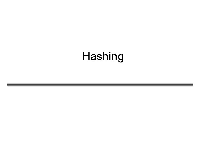 Hashing 