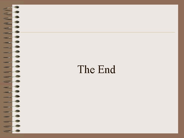The End 