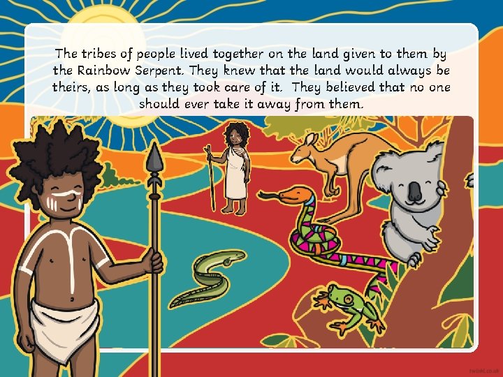 The tribes of people lived together on the land given to them by the
