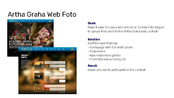 Artha Graha Web Foto Goals Make it ease for users who will join a