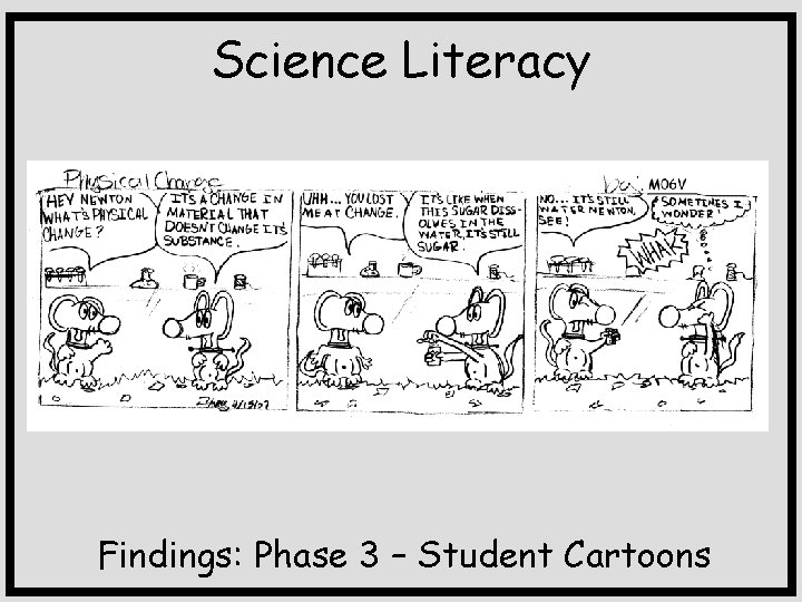 Science Literacy Findings: Phase 3 – Student Cartoons 