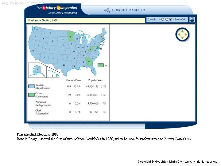 Map: Presidential Election, 1980 Ronald Reagan scored the first of two political landslides in Map: Presidential Election, 1980 Ronald Reagan scored the first of two political landslides in
