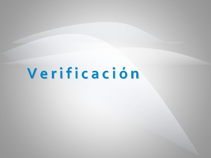 Verificación 