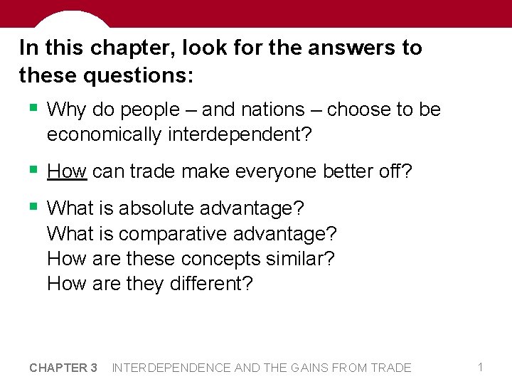 In this chapter, look for the answers to these questions: § Why do people