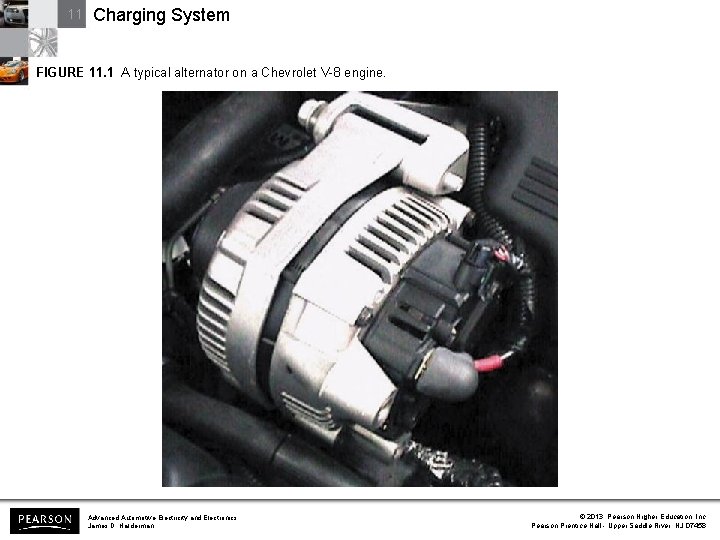 11 Charging System FIGURE 11. 1 A typical alternator on a Chevrolet V-8 engine.