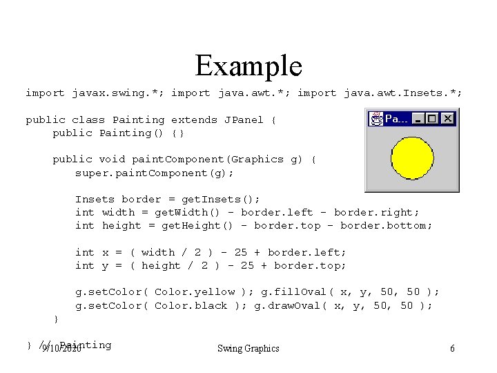 Painting When a GUI needs to change its