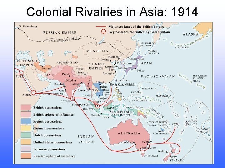 Colonial Rivalries in Asia: 1914 