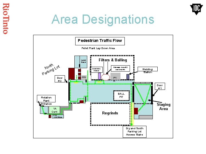 Area Designations Pedestrian Traffic Flow Pellet Plant Lay-Down Area Lunch Room rth No g