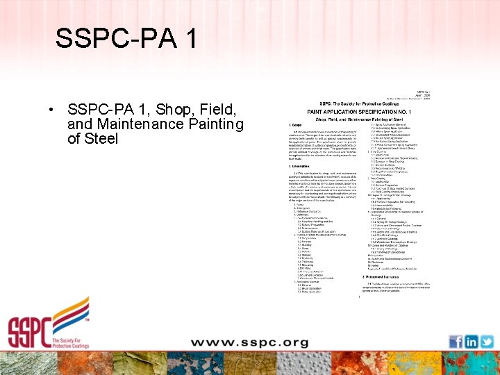 SSPC-PA 1 • SSPC-PA 1, Shop, Field, and Maintenance Painting of Steel 