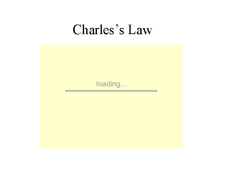Charles’s Law 