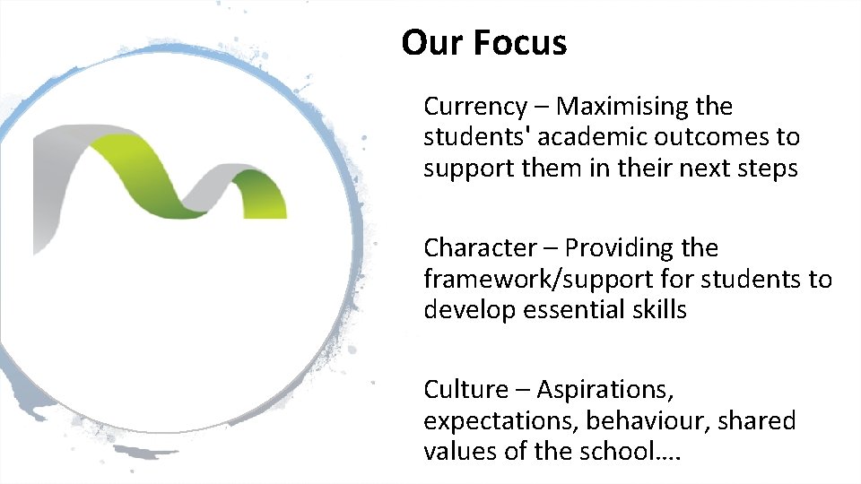  Our Focus Currency – Maximising the students' academic outcomes to support them in