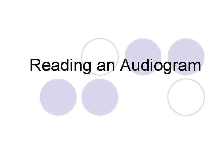 Reading an Audiogram 