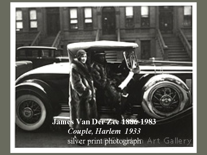 James Van Der Zee 1886 -1983 Couple, Harlem 1933 silver print photograph 