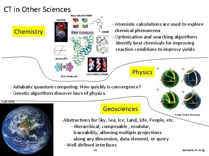 CT in Other Sciences - Atomistic calculations are used to explore chemical phenomena -