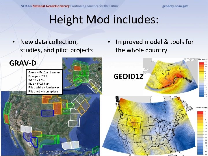 Height Mod includes: • New data collection, studies, and pilot projects • Improved model