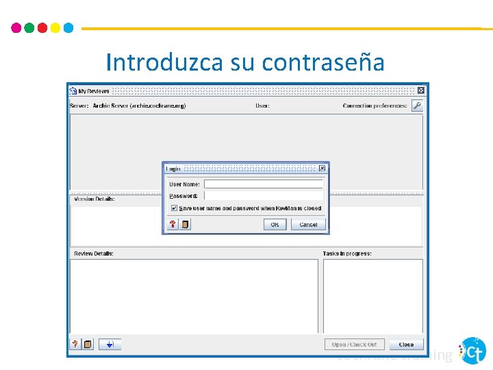 Introduzca su contraseña cochrane training 