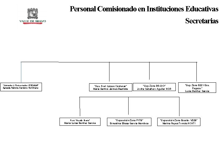 Personal Comisionado en Instituciones Educativas Secretarias “Jubilados y Pensionados ISSEMy. M” Águeda Fabiola Cardozo