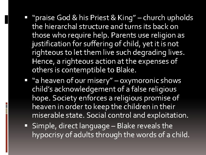  “praise God & his Priest & King” – church upholds the hierarchal structure