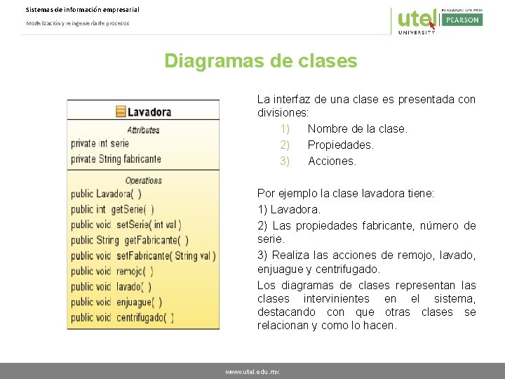 Sistemas de información empresarial Modelización y reingeniería de procesos Diagramas de clases La interfaz