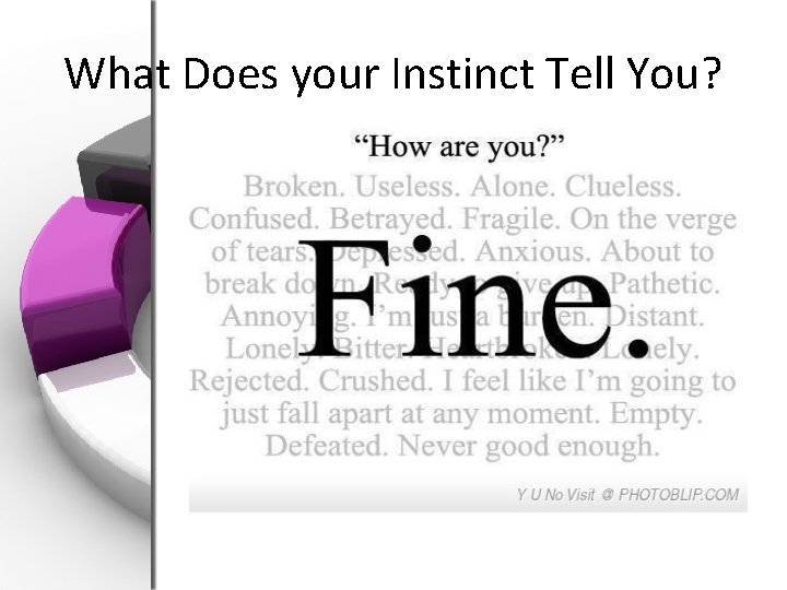 What Does your Instinct Tell You? 