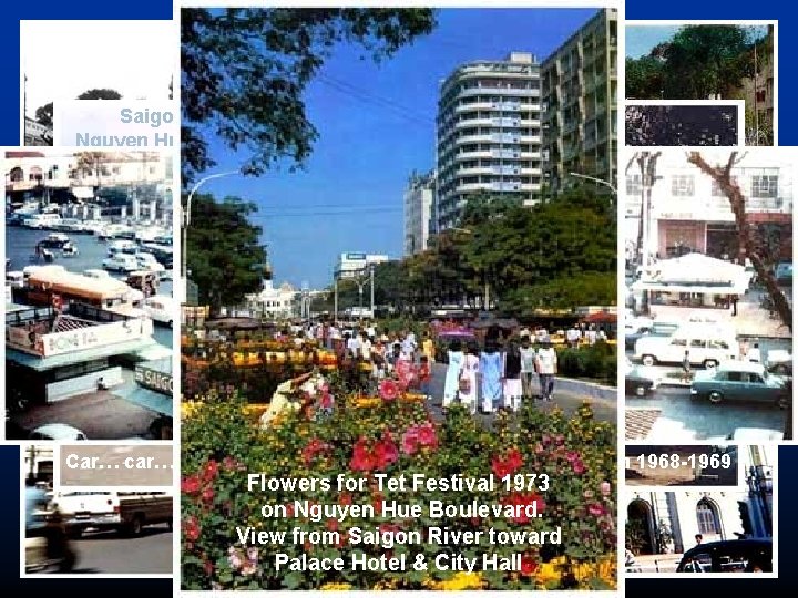 View from Tax shopping Center on Nguyen Hue ave. to Bach-Dang Dock Saigon City
