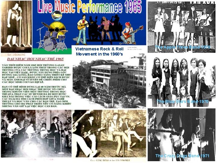 Vietnamese Rock & Roll Movement in the 1960's The Apple Three Band-1970 The Blue