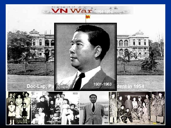 1954 -1975 1901 -1963 Doc-Lap, Palace of South Vietnam President in 1954 Mr. Ngo