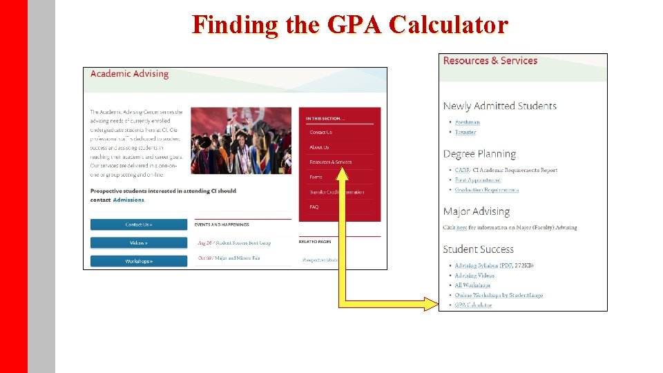 Finding the GPA Calculator 