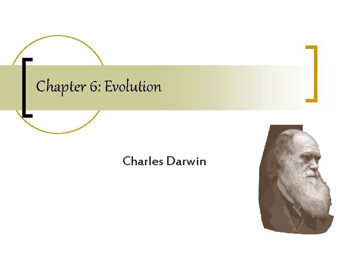 Chapter 6: Evolution Charles Darwin 