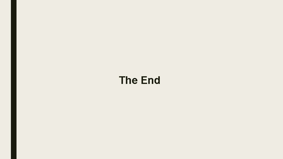 The End 