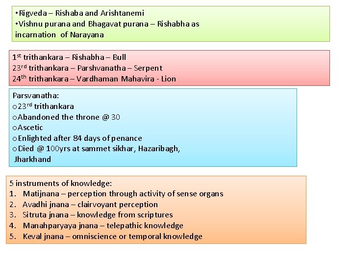  • Rigveda – Rishaba and Arishtanemi • Vishnu purana and Bhagavat purana –