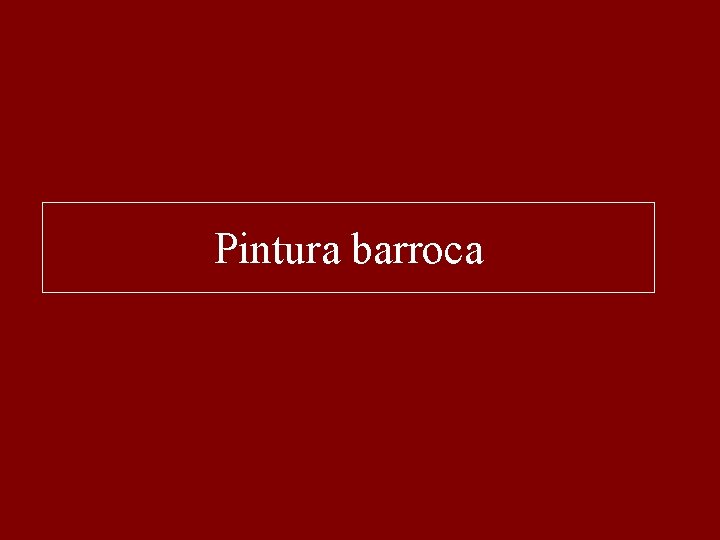 Pintura barroca 