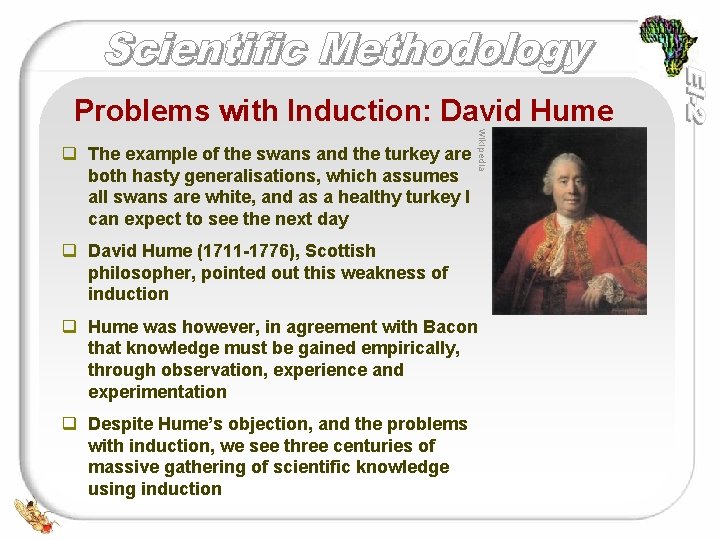 Problems with Induction: David Hume Wikipedia q The example of the swans and the