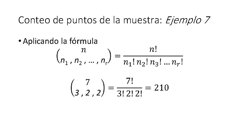 Conteo de puntos de la muestra: Ejemplo 7 • 