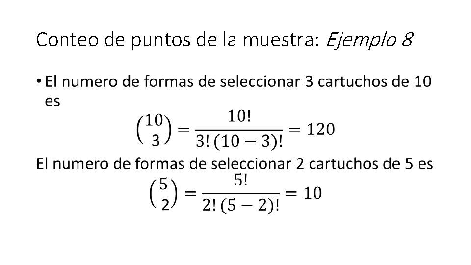 Conteo de puntos de la muestra: Ejemplo 8 • 