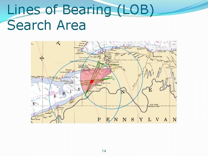 Lines of Bearing (LOB) Search Area 14 