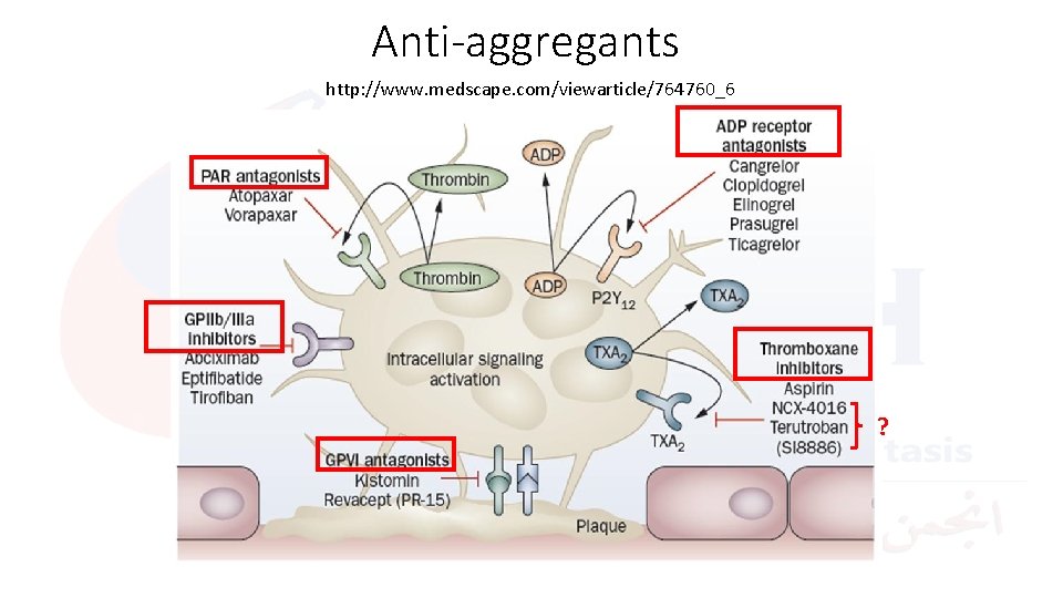 Anti-aggregants http: //www. medscape. com/viewarticle/764760_6 ? 