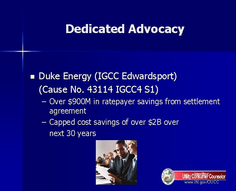 Dedicated Advocacy n Duke Energy (IGCC Edwardsport) (Cause No. 43114 IGCC 4 S 1)