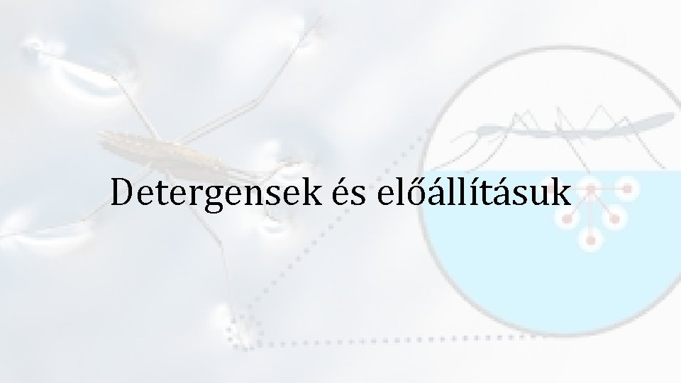 Detergensek és előállításuk 