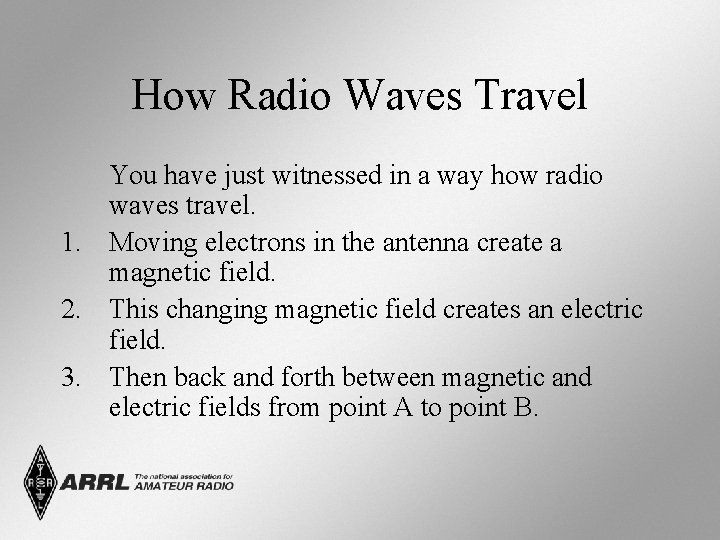 How Radio Waves Travel You have just witnessed in a way how radio waves