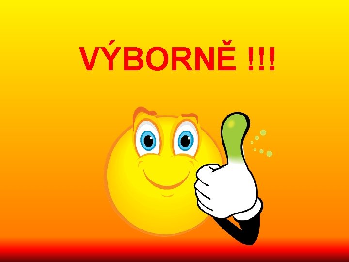 VÝBORNĚ !!! 